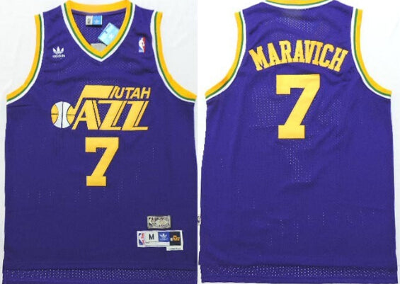 Pete Maravich Utah Jazz purple Throwback jersey