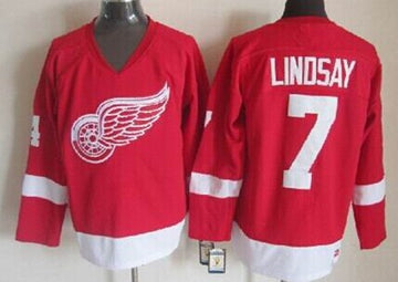 Ted Lindsay Detroit Red Wings red Throwback jersey