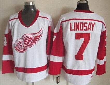 Ted Lindsay Detroit Red Wings white Throwback jersey