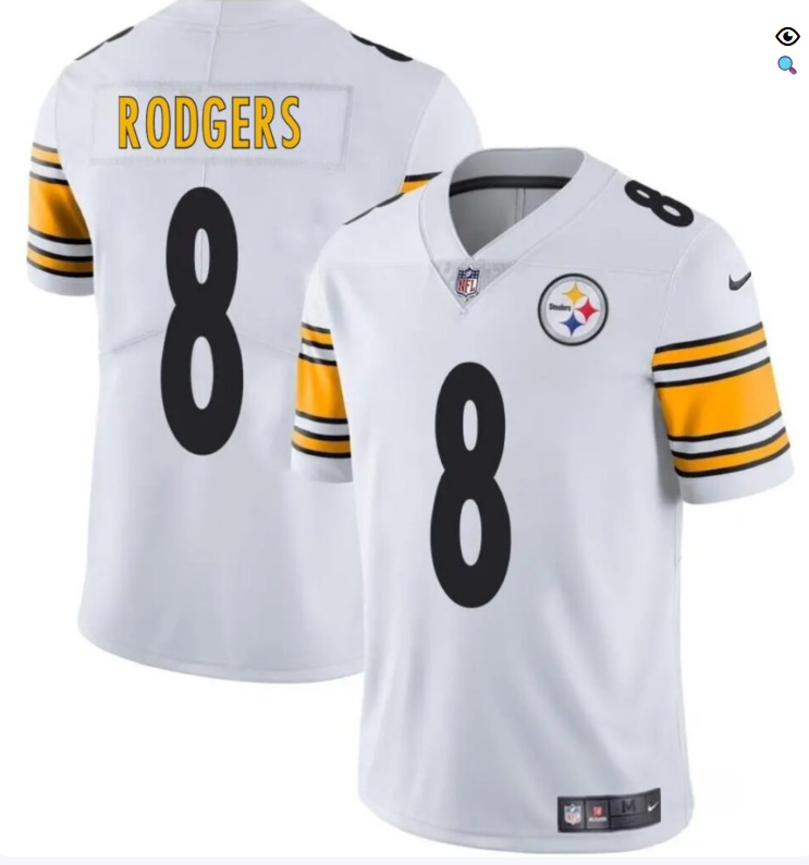 Men Nike Pittsburgh Steelers white Vapor jersey