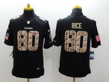 Nike Jerry Rice San Francisco 49ers black Salute To Service jersey