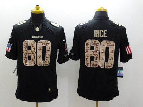 Nike Jerry Rice San Francisco 49ers black Salute To Service jersey