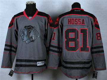 Marian Hossa Chicago Blackhawks charcoal jersey