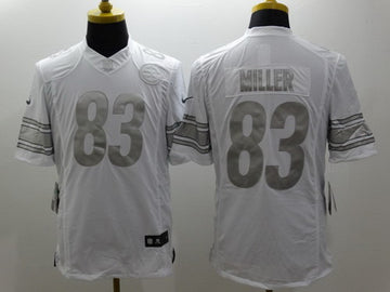 Nike Heath Miller Pittsburgh Steelers platinum Limited jersey