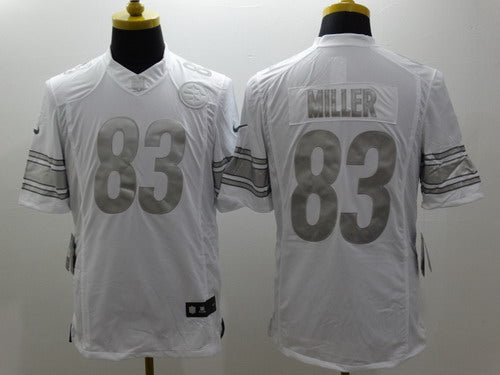 Nike Heath Miller Pittsburgh Steelers platinum Limited jersey