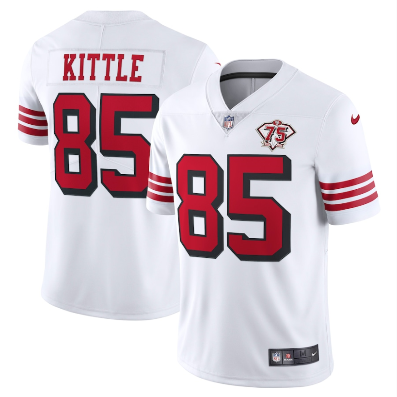George Kittle Nike San Francisco 49ers white Vapor jersey