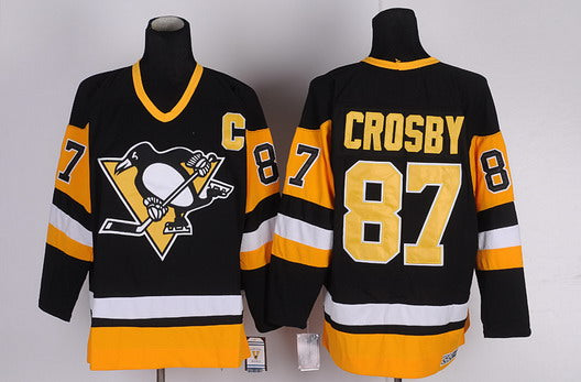 Sidney Crosby Pittsburgh Penguins black Throwback jersey