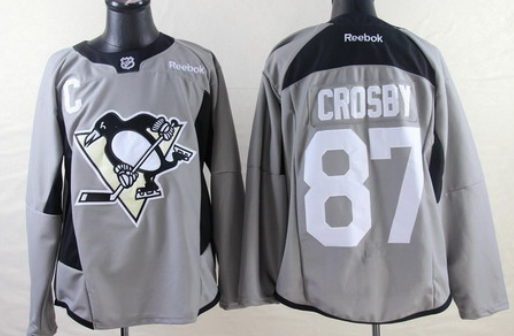 Sidney Crosby Pittsburgh Penguins gray jersey