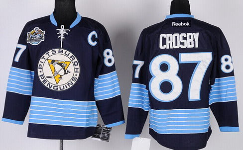 Sidney Crosby Pittsburgh Penguins navy Third jersey