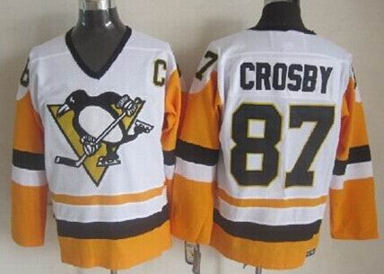 Sidney Crosby Pittsburgh Penguins white Throwback jersey