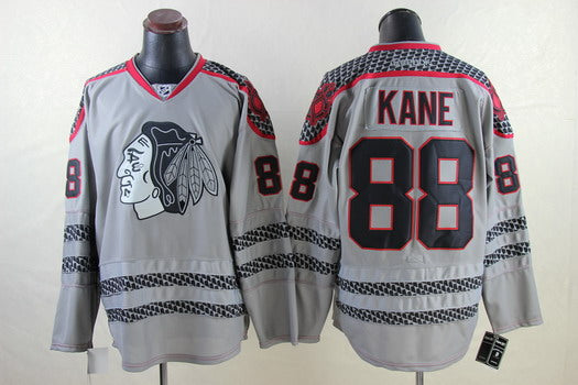Patrick Kane Chicago Blackhawks charcoal jersey