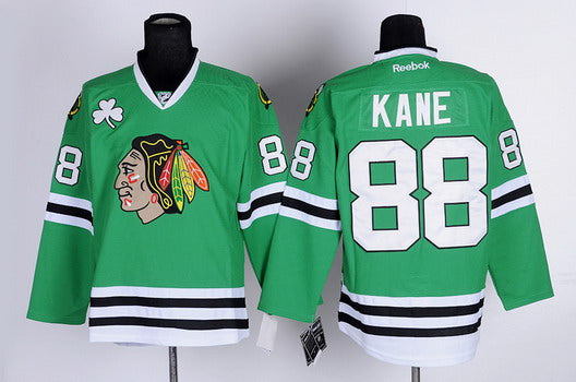 Patrick Kane Chicago Blackhawks green jersey