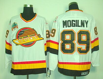 Mogilny Vancouver Canucks white Throwback jersey