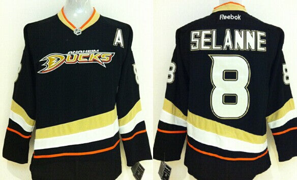 Teemu Selanne Anaheim Ducks black jersey