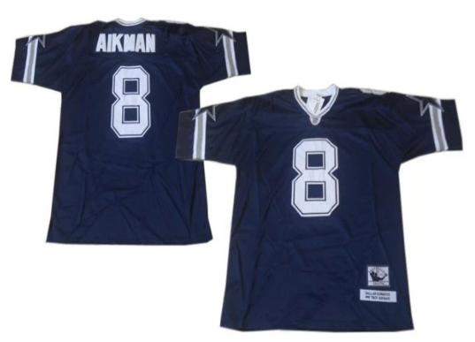 Troy Aikman Dallas Cowboys blue Throwback jersey