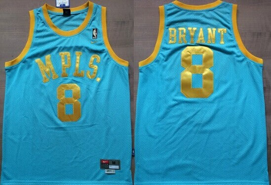 Kobe Bryant Mpls Los Angeles Lakers blue Throwback jersey