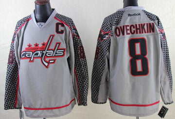 Alex Ovechkin Washington Capitals charcoal jersey