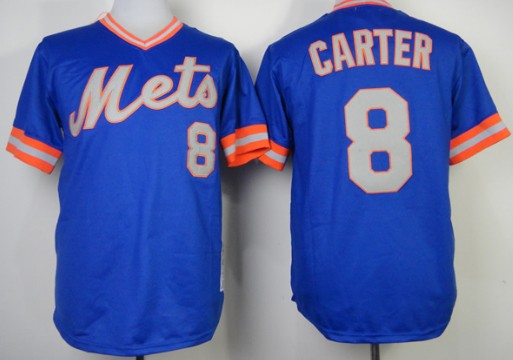 Gary Carter New York Mets blue Throwback jersey