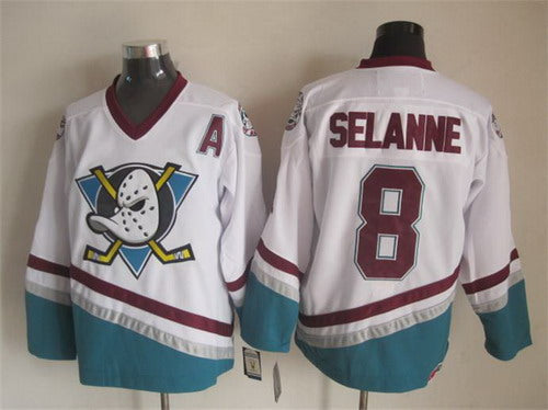 Teemu Selanne Anaheim Ducks white Throwback jersey