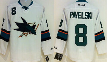Joe Pavelski San Jose Sharks white jersey