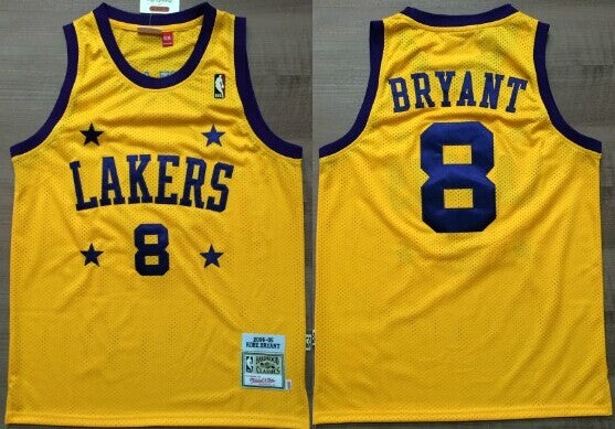 Kobe Bryant Los Angeles Lakers yellow Throwback jersey
