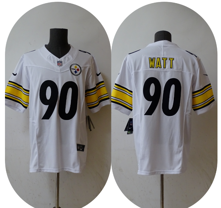 T.J. Watt Nike Pittsburgh Steelers white Vapor jersey