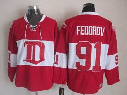 Sergei Fedorov Detroit Red Wings red Winter Classic jersey