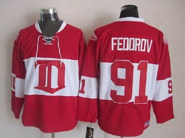 Sergei Fedorov Detroit Red Wings red Winter Classic jersey