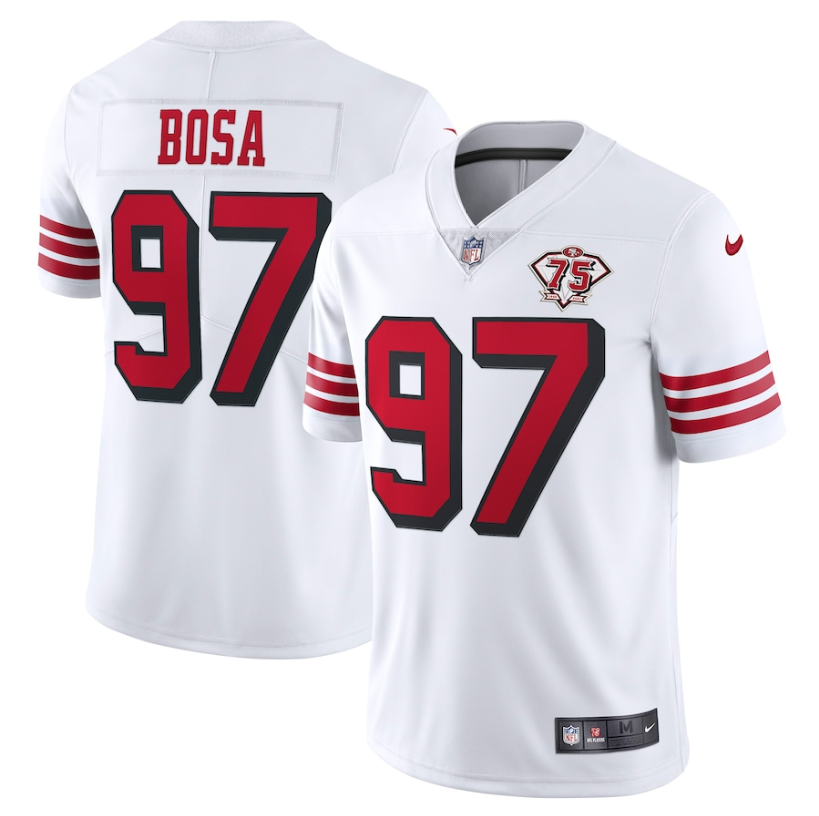 Nick Bosa Nike San Francisco 49ers white Vapor jersey