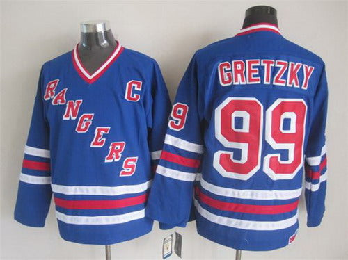 Wayne Gretzky New York Rangers blue Throwback jersey
