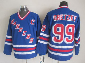 Wayne Gretzky New York Rangers blue Throwback jersey