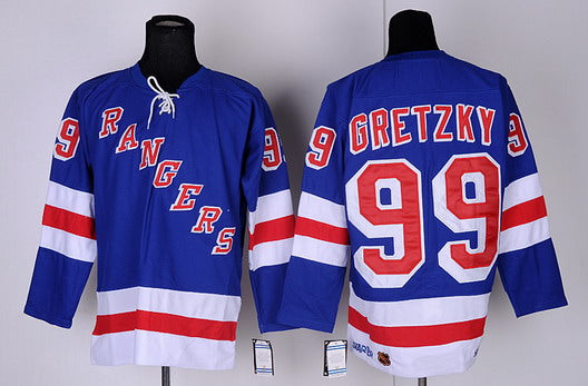 Wayne Gretzky New York Rangers blue Throwback jersey
