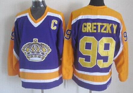 Wayne Gretzky Los Angeles Kings purple Throwback jersey