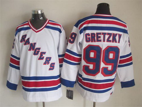 Wayne Gretzky New York Rangers white Throwback jersey