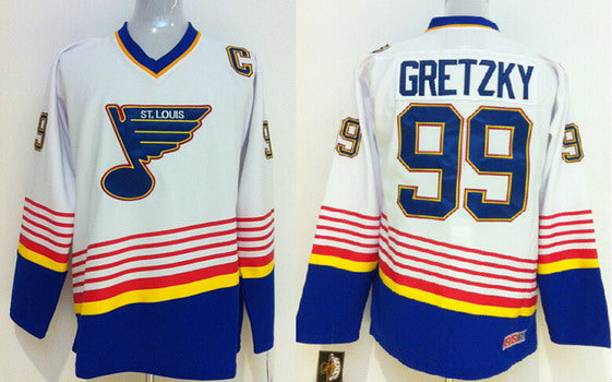 Wayne Gretzky St. Louis Blues white Throwback jersey
