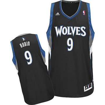 Ricky Rubio Minnesota Timberwolves black jersey