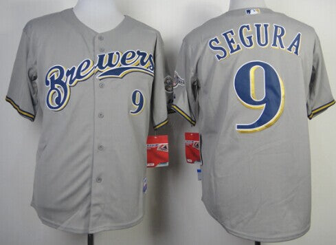 Jean Segura Milwaukee Brewers gray jersey