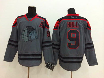 Bobby Hull Chicago Blackhawks charcoal jersey