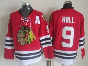 Bobby Hull Chicago Blackhawks red Throwback jersey