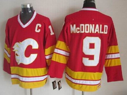 Lanny McDonald Calgary Flames red Throwback jersey