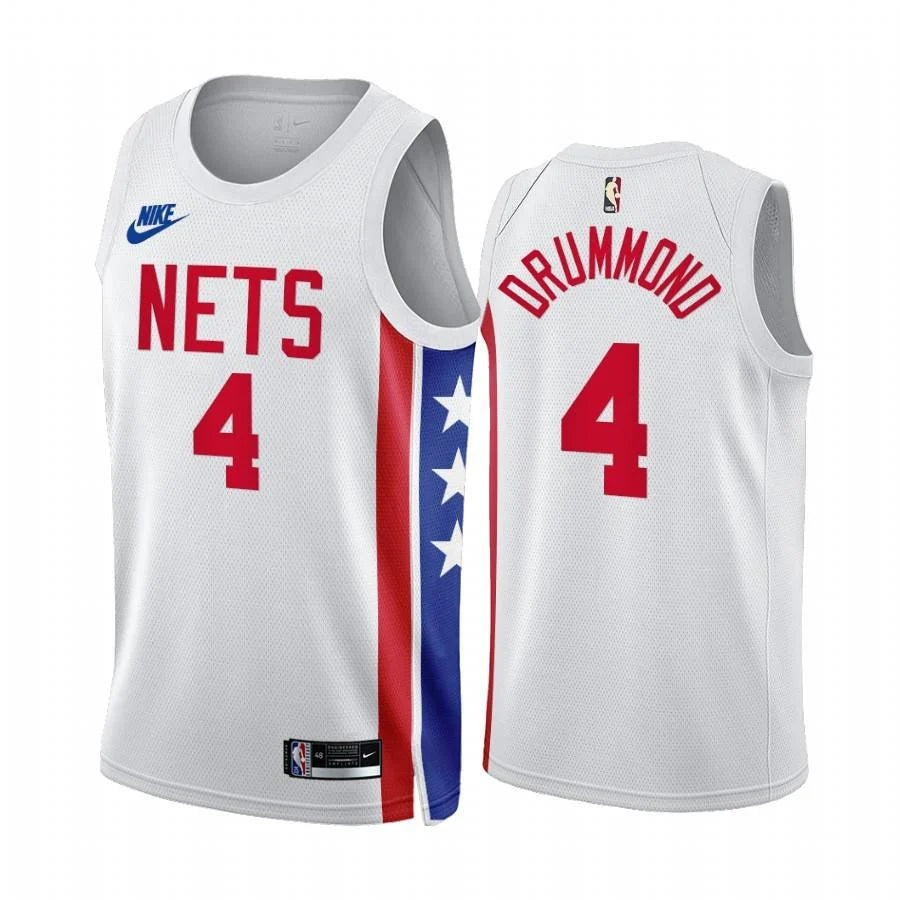 Andre Drummond Brooklyn Nets white Classic jersey