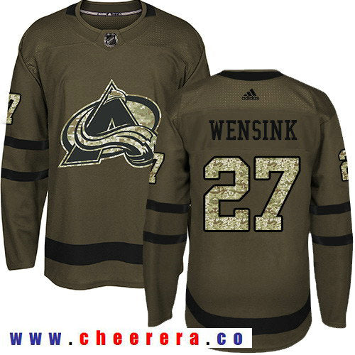 Adidas John Wensink Colorado Avalanche green Salute To Service jersey
