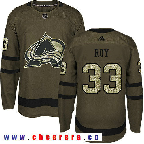 Adidas Patrick Roy Colorado Avalanche green Salute To Service jersey