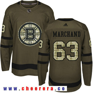 Adidas Brad Marchand Boston Bruins green Salute To Service jersey