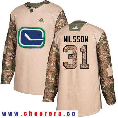 Adidas Anders Nilsson Vancouver Canucks camo Authentic jersey