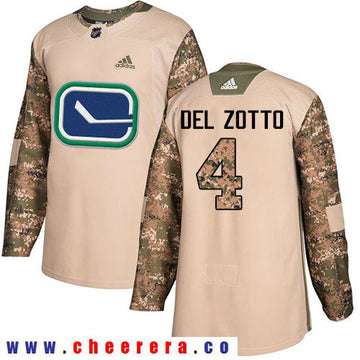 Adidas Michael Del Zotto Vancouver Canucks camo Authentic jersey