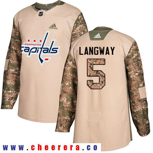 Adidas Rod Langway Washington Capitals camo Authentic jersey