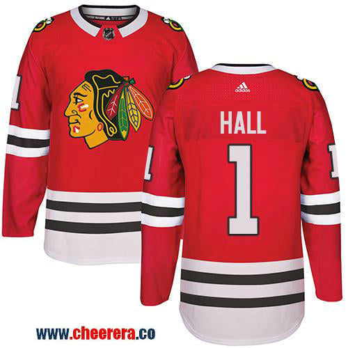 Adidas Glenn Hall Chicago Blackhawks red Authentic jersey