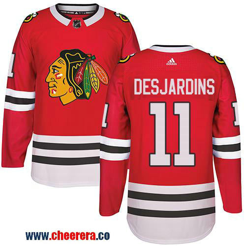 Adidas Andrew Desjardins Chicago Blackhawks red Authentic jersey