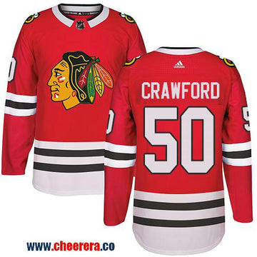 Adidas Corey Crawford Chicago Blackhawks red Authentic jersey